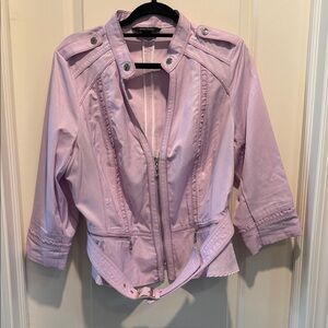 White House Black Market Lavender Bomber Jacket
